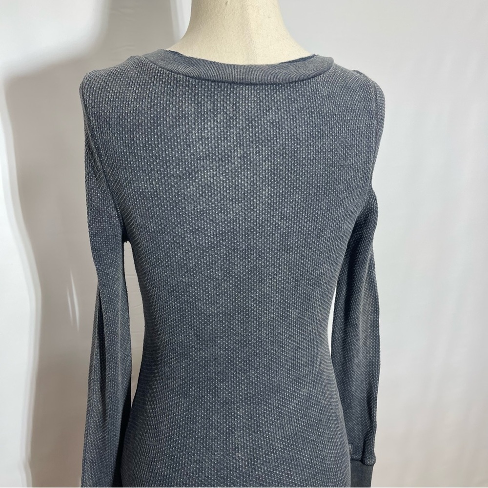 Free People • Studded Cuff Thermal Acid Wash Charcoal Gray S ASO Bella Swan - Picture 6 of 13